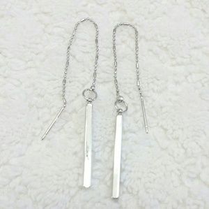 Long Bar & Chain Threader Earrings